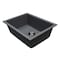 Msi Black Single Bowl 24in X 18in Quartz Undermount  Kitchen Sink ZOR-QTZ-SBSNK-0101 - alternate 8
